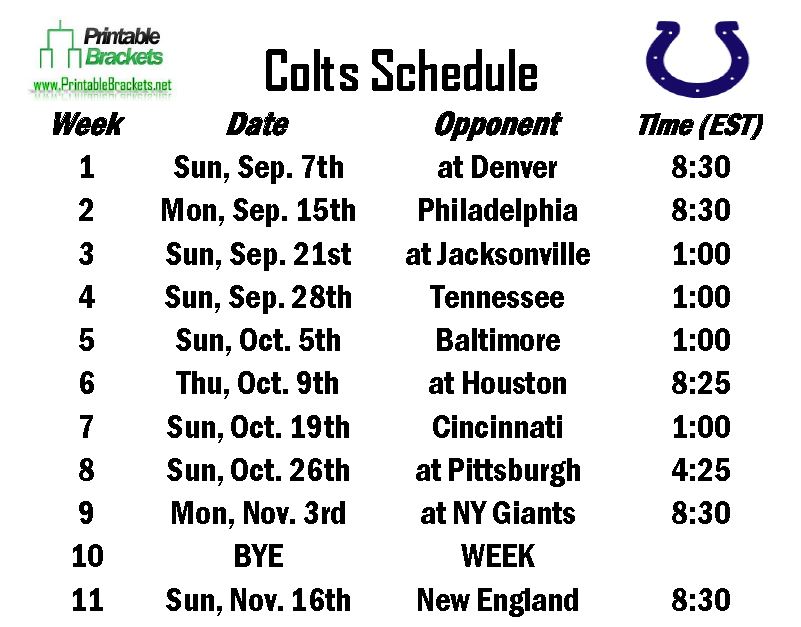 printable colts schedule 2022