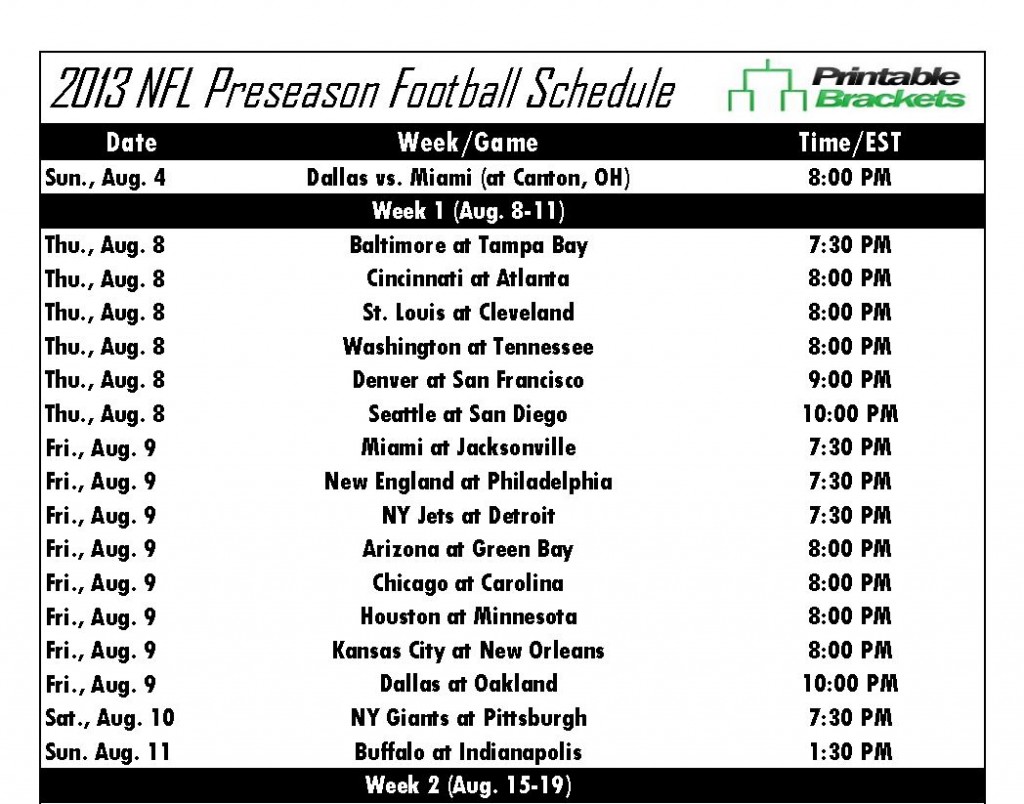 Nfl Tv Schedule 2024 Preseason Tony Aigneis